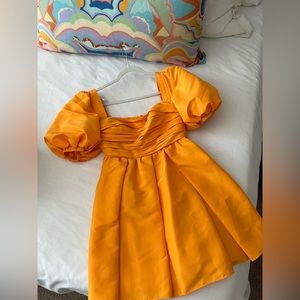 Orange self portrait dress size 4